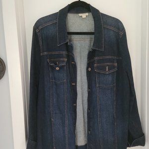 J Jill Dark Blue Denim Jacket